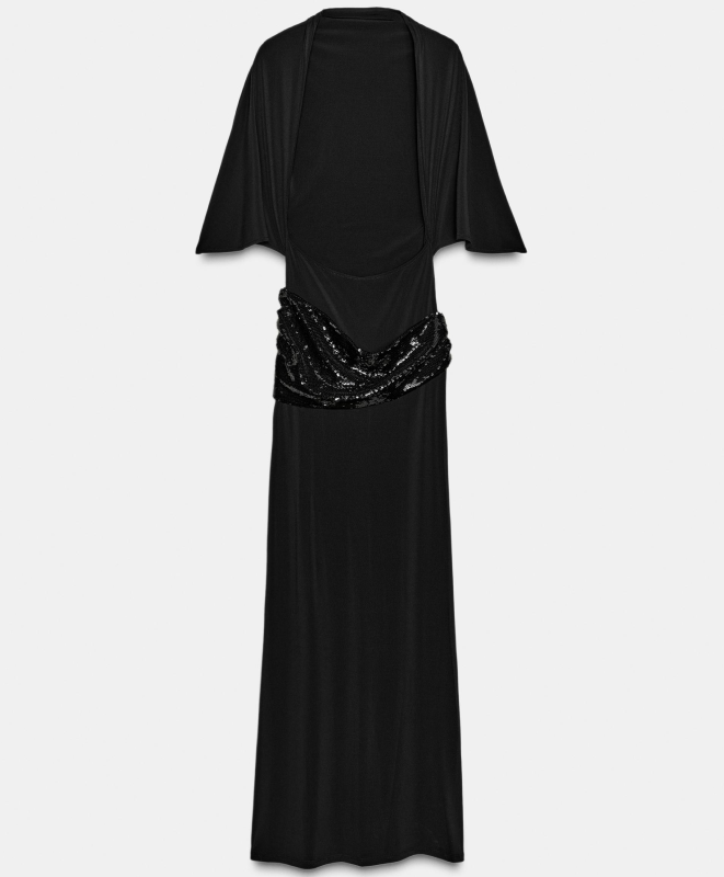 Robe Midi Ceinture Paillettes