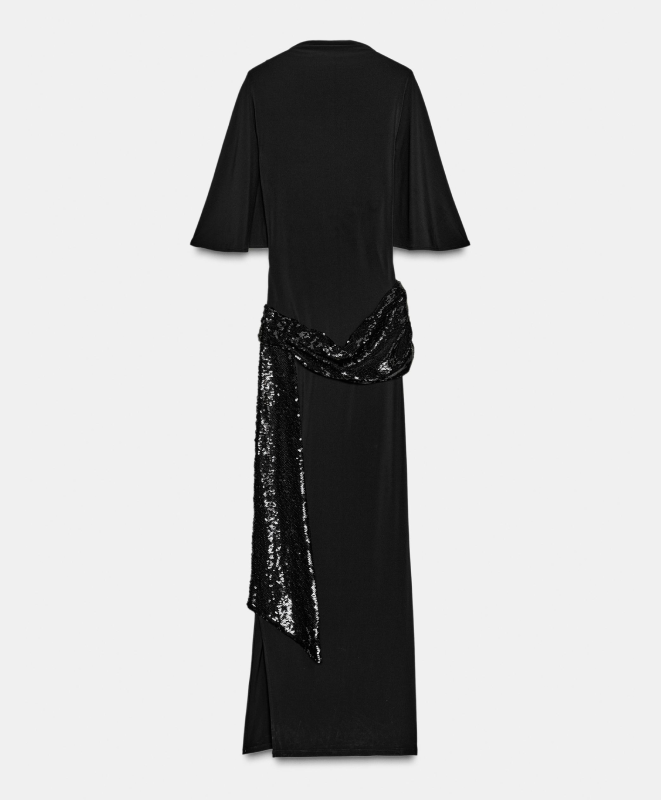 Robe Midi Ceinture Paillettes